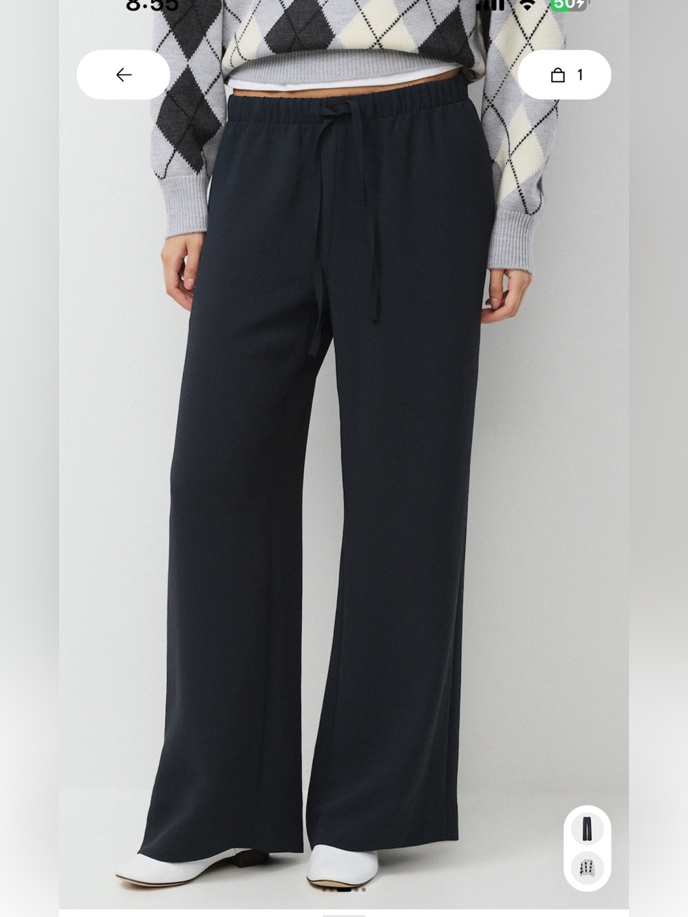 Aritzia The Lodge Pant™ Crepette in Dark Navy